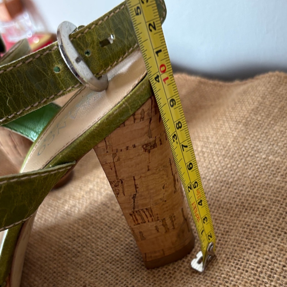 Franco Sarto Green Strappy Heeled Sandals - Picture 12 of 12